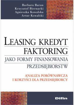 Leasing kredyt factoring jako formy finansowania przedsiębiorstw