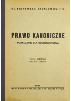 Prawo kanoniczne Tom II