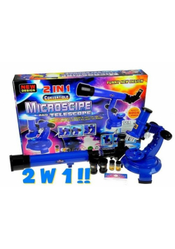 Zestaw 2w1 Mikroskop Teleskop Zestaw Odkrywcy