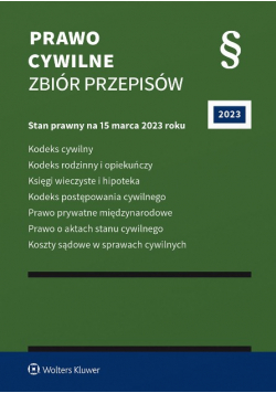Prawo Cywilne Zbiór Przepisów Stan Prawny 2023