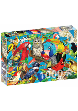 Puzzle 1000 Kolorowe ptaki