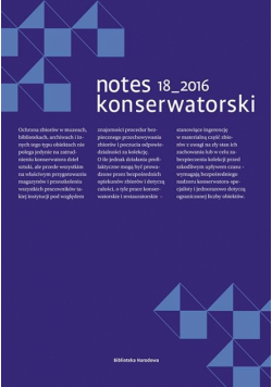 Notes konserwatorski Tom 18