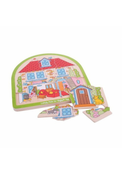 Puzzle drewniane Dom rodzinny