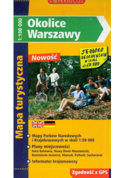 Okolice Warszawy mapa turystyczna