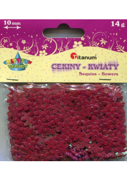 Cekiny Kwiaty 10mm 14g czerwone