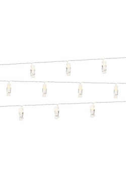 Lampki LED klamerki bezbarwne 1.4m
