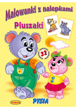 Malowanki z nalepkami Pluszaki Pysia