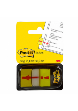 Zakładki indeksujące POST-IT z nadrukiem „wykrzyknik” PP 25x43mm 50 kartek