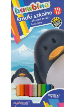 Kredki szkolne Bambino drewniane trójkątne 12 kolorów