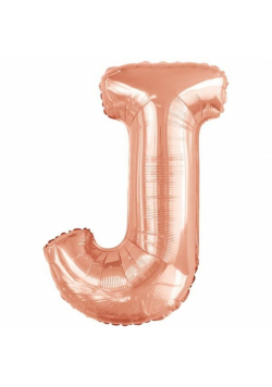 Balon foliowy litera J różowe złoto 58x86cm