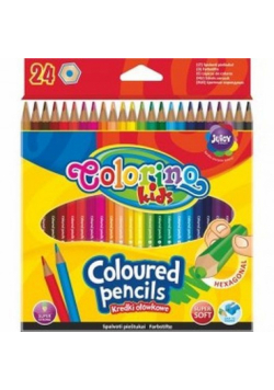Kredki ołówkowe heksagonalne Colorino kids 24 kolory