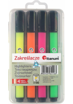 Zakreślacze trójkątne 4 sztuki