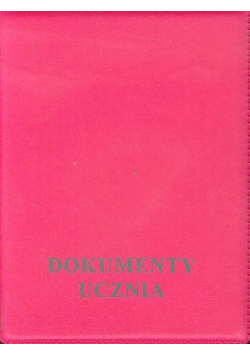 Okładka na dokumenty ucznia pionowa różowa