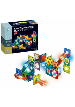 Klocki magnetyczne kulodrom światło 49el