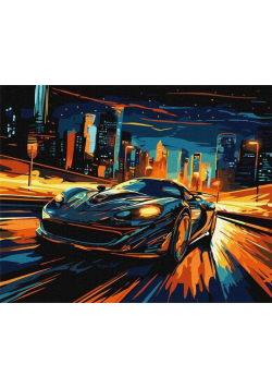 Malowanie po numerach - Nocne miasto 40x50cm