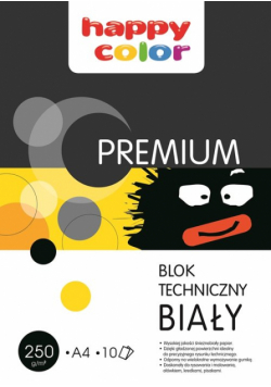 Blok techniczny Premium biały A4 10 arkuszy 20 sztuk