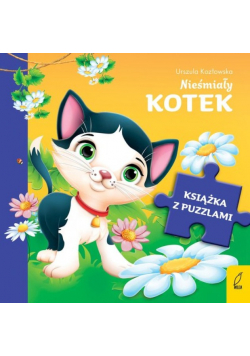 Książka z puzzlami Nieśmiały kotek