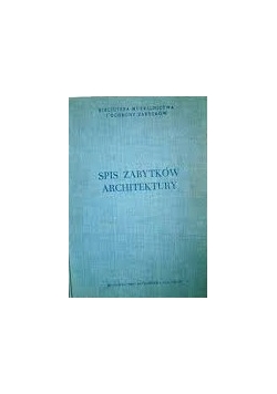 Spis zabytków architektury