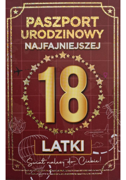 Karnet Urodziny 18 Nowy paszport damskie