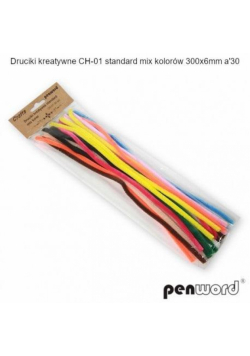 Druciki kreatywne mix kolorów 300x6mm 30szt