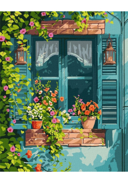 Malowanie po numerach - Dom w ogrodzie 40x50cm