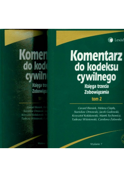 Komentarz do KC ks.3 Zobowiązania t.1/2