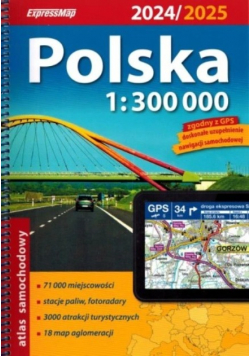 Polska Atlas Samochodowy 1 300 000 2024 / 2025