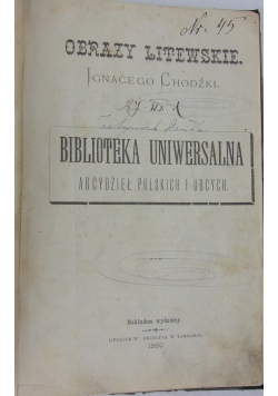 Obrazy Litewskie 1880r.
