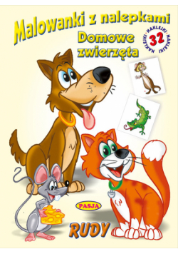 Malowanki z nalepkami Domowe zwierzęta Rudy