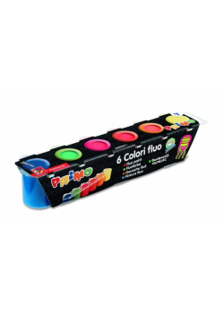 Farby Primo Fluo 6 kolorów w plastikowych pojemniczkach