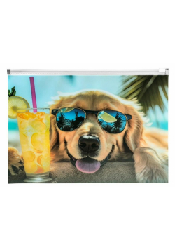Koperta A4 PP z nadrukiem zip Chillout Dog