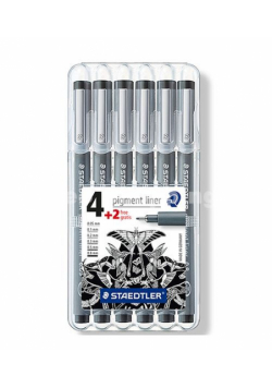 Pisak z atramentem pigmentowym Staedtler 6 sztuk, 6 grubości