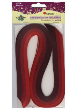 Paski do quillingu 3mm czerwone 200 sztuk