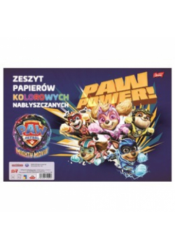 Paczka Zeszyt papierów kolorowych nabłyszczanych A4 10 k. Psi Patrol 25 szt.