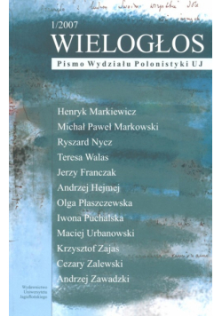 Wielogłos. Pismo Wydziału Polonistyki. 1/2007