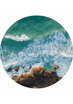 Malowanie po numerach owalne Wzburzony Ocean