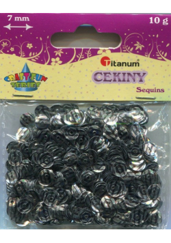 Cekiny srebrne paski 7mm 10g