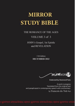 11th Edition Paperback Mirror Study Bible  VOL 3 Updated December 2023 John's Writings; Gospel; 1st Epistle & Apocalypse