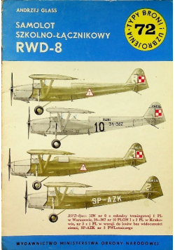 Typy Broni i uzbrojenie Tom  72 Samolot szkolno łącznikowy RWD 8