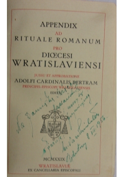 Appendix an Rituale Romanum ,1929r.