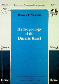 Hydrogeology of the Dinaric Karst Vol 4