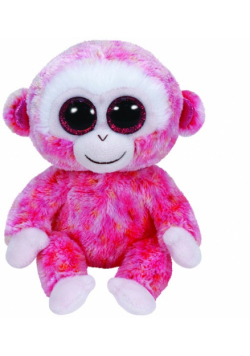 Beanie Boos Ruby - różowo-biała małpka średnia