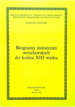 Biogramy mieszczan wrocławskich do końca XIII w