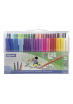 Flamastry Milan 50 kolorów w plastikowym etui