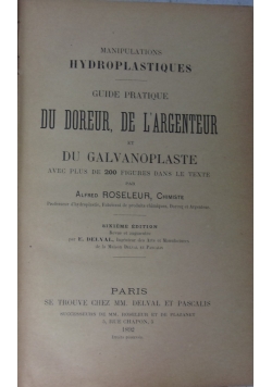 Du doreur, de l' argenteur, 1892 r.