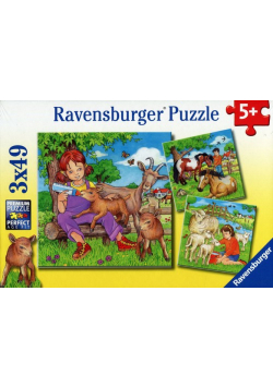 Puzzle Moje ulubione zwierzęta 3x49