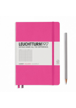 Notes Medium Leuchtturm1917 w kratkę różowy