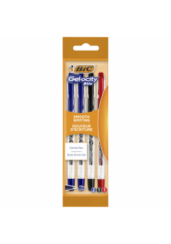 Długopis żelowy Gel-ocity Stic BIC 0.5mm AST pouch 4szt
