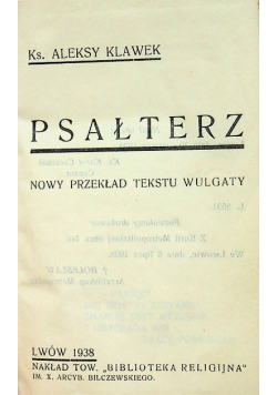 Psałterz 1938 r.
