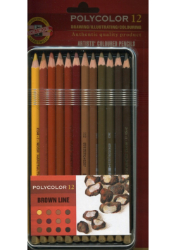Kredki Polycolor 12 kolorów Linia brązowa